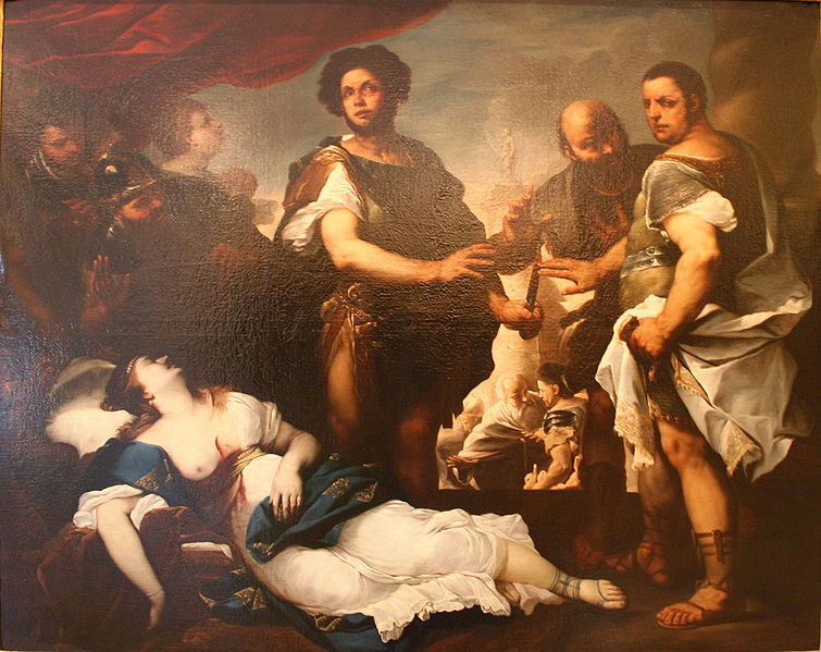 Luca  Giordano La mort de Lucrece